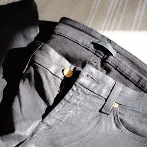 Black Coated 7 for All Mankind Skinny Jeans